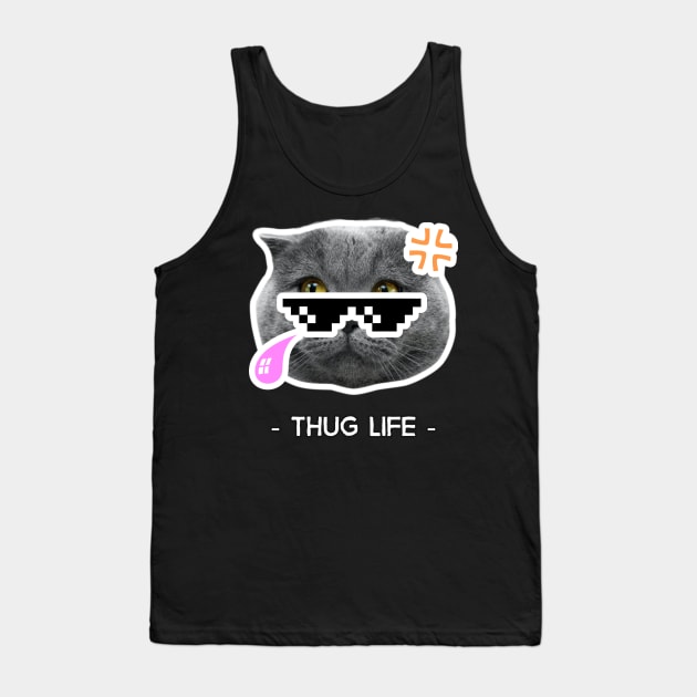Cat Thug life Tank Top by Purrfect Shop